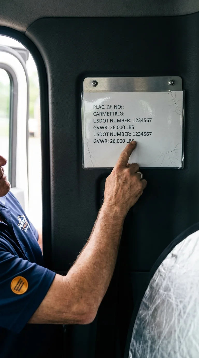 USDOT licensing placard verification in Steamboat Springs